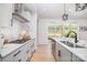 Modern kitchen with white countertops, a stainless steel dishwasher, and a gas range at 8011 Green Heron Ct, Belmont, NC 28012