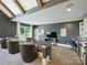 Entertainer's dream game room with bar, comfortable seating, and stylish decor at 100 Verbena Ct, Weddington, NC 28173