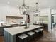 Beautiful kitchen with a large island, stainless steel appliances, and modern pendant lighting at 100 Verbena Ct, Weddington, NC 28173