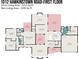 First floor floor plan of 1012 Hawkinstown Road. 2213 Sq Ft Gross Living Area at 1012 Hawkinstown Rd, Salisbury, NC 28144