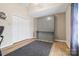 This bedroom features a Murphy bed, great for maximizing space and functionality at 131 Fieldhaven Pl, Troutman, NC 28166