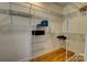 Walk-in closet featuring storage racks and hardwood flooring at 138 Victoria Park Dr # 170, Shelby, NC 28150