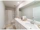 Comfortable bathroom featuring a double vanity and shower-tub combination at 15520 Capps Rd, Charlotte, NC 28278
