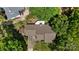 Aerial view of the home with large backyard deck and patio at 16070 Palawan Ct, Tega Cay, SC 29708