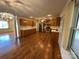 Open kitchen featuring hardwood floors, wooden cabinets, and stainless steel appliances at 1869 Wooten St, Catawba, NC 28673
