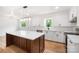 Well-lit kitchen with a large island and modern fixtures at 1904 27Th Avenue Ne Dr, Hickory, NC 28601