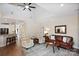 Open living area with vaulted ceilings, wood floors, comfortable seating, and lots of light at 20217 Middletown Rd, Cornelius, NC 28031