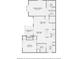 Detailed floorplan showcasing the layout of the primary bedroom, living room, dining area, and kitchen at 2515 Carya Pond Ln, Charlotte, NC 28212