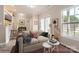 Cozy living room with a comfortable sofa, stylish decor, and a bright window at 2515 Carya Pond Ln, Charlotte, NC 28212