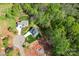 Bird's-eye view of homes with driveways, construction site, and green trees in the area at 2668 Polo Ln, Maiden, NC 28650