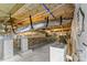Encapsulated crawl space featuring a plastic moisture barrier and insulated HVAC ducting at 2668 Polo Ln, Maiden, NC 28650