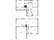 Complete floor plan showcasing the layout of both floors including the kitchen and bedrooms at 2668 Polo Ln, Maiden, NC 28650