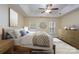 Virtually staged primary bedroom with tray ceiling, updated fixtures, and lots of natural light at 2684 Sunberry Nw Ln, Concord, NC 28027