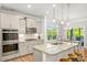 Bright kitchen with granite counters, stainless steel appliances and open view to dining area at 3129 Burnello Ct, Iron Station, NC 28080