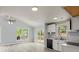 Bright kitchen with stainless steel appliances, white cabinets, and an adjacent dining area, perfect for modern living at 313 Villa St, Kannapolis, NC 28083