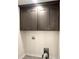 Laundry room with gray cabinets at 401 Baker St, Gastonia, NC 28052