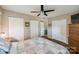 The bedroom is complete with three closets, providing ample storage space at 4224 Firwood Ln, Charlotte, NC 28209