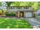 Charming two-story home with brick and vinyl siding, attached garage, and well-manicured lawn at 4224 Firwood Ln, Charlotte, NC 28209
