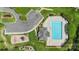 Aerial view of the community pool and playground at 5035 Terrier Ln, Fort Mill, SC 29707