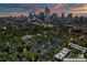 Scenic city skyline view highlighting a community of townhomes near downtown Charlotte at 656 Garden District Dr, Charlotte, NC 28202