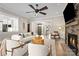 Bright and airy living room with open doorway and hardwood floors at 7181 Windy Ridge Dr, Iron Station, NC 28080