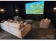Enjoy movies in this comfy home theater, featuring a large screen, plush seating, and modern lighting at 7311 Barrington Ridge Dr, Fort Mill, SC 29707