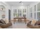 A cozy office featuring shutters on the windows and natural lighting at 7311 Barrington Ridge Dr, Fort Mill, SC 29707