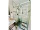 Elegant bathroom with a glass-enclosed shower, stylish tile work, and modern fixtures for a spa-like experience at 9007 Mcmillian Dr, Harrisburg, NC 28075
