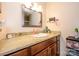 Bathroom with vanity, mirror, and sink, offering a clean and modern space at 10316 Whitethorn Dr, Charlotte, NC 28277