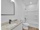 Bathroom with modern fixtures, granite countertops and new toilet at 1119 Stanback Rd, Chester, SC 29730