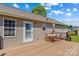 Spacious back deck featuring a table and chairs perfect for outdoor entertainment at 140 Hazelwood Dr, Rockwell, NC 28138