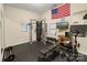 Home gym with exercise equipment and weights at 14010 Promenade Dr, Huntersville, NC 28078