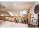 This loft features skylights, stone accents, and overlooks the first floor of the home at 1524 Court Cir, Newton, NC 28658