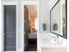Bathroom view, showing the vanity and doorway to the bedroom at 19034 Cypress Garden Dr, Davidson, NC 28036