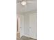 Neutral bedroom features, neutral walls, white doors and trim, and gray wood-look flooring at 3308 Watkins Rd, Monroe, NC 28110