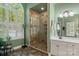 Well-lit bathroom featuring a shower and a vanity at 4516 Stryker Dr, Matthews, NC 28104