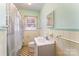 Clean bathroom featuring a tub and shower combination at 627 Gray Dr, Charlotte, NC 28213