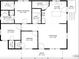 Detailed floor plan showcasing layout of bedrooms, bathrooms, kitchen, living room, and porch at 6525 Kershaw Camden Hwy, Heath Springs, SC 29058