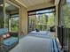 Inviting screened porch with comfortable seating, offering a peaceful outdoor living space with wooded scenery at 712 Chase Ct, Fort Mill, SC 29708
