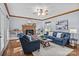 Comfortable living room with a fireplace, plush sofas and natural light at 101 Blueberry Hill Dr, Statesville, NC 28625