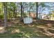 Storage shed in a wooded yard at 101 Blueberry Hill Dr, Statesville, NC 28625
