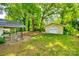 Lush backyard featuring a covered patio, detached garage, and ample green space for relaxing and entertaining at 1430 Bose Ave, Rock Hill, SC 29732
