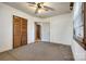 This bedroom features neutral walls and carpet with a closet at 1430 Bose Ave, Rock Hill, SC 29732
