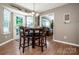 Cozy dining area with natural light, a wooden table with seating for four, and a view into the living room at 145 Meadow Pond Ln, Mooresville, NC 28117