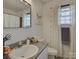 Inviting bathroom featuring a vanity, neutral countertops, and coordinating shower curtain at 1488 Meadow Glen Ln, Rock Hill, SC 29730