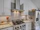 This is a kitchen with granite countertops, stainless appliances, and grey backsplash at 1488 Meadow Glen Ln, Rock Hill, SC 29730