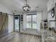This is a kitchen with granite counters, stainless appliances, and wood look floors at 1488 Meadow Glen Ln, Rock Hill, SC 29730