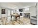 Spacious game room featuring a pool table, fireplace, and entertainment area at 1540 Neely Store Rd, Rock Hill, SC 29730