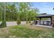 Fenced backyard featuring a gazebo with outdoor dining and a lush lawn at 179 Bezelle Ave # 34, York, SC 29745