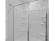 Shower stall with built-in seats, framed by a clear glass door and chrome accents at 179 Bezelle Ave # 34, York, SC 29745